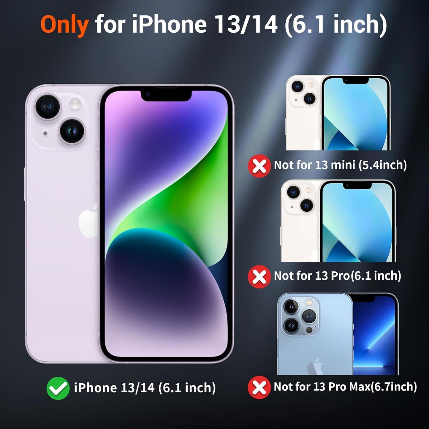 IPHONE 14 Magnetic Case & iPhone 13 Case (Compatible with MagSafe)(Military Grade Drop Protection) Translucent Matte Shockproof Phone Cover,Black